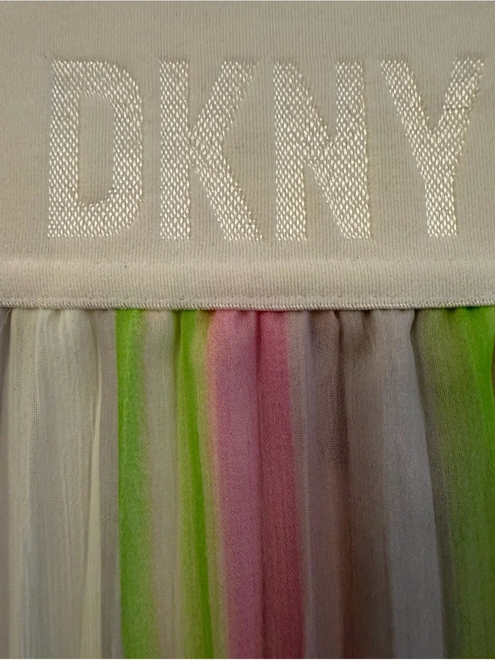 DKNY Scissor Pleated Pastel Stripe Midi Skirt L Y2K Resort Art Print
